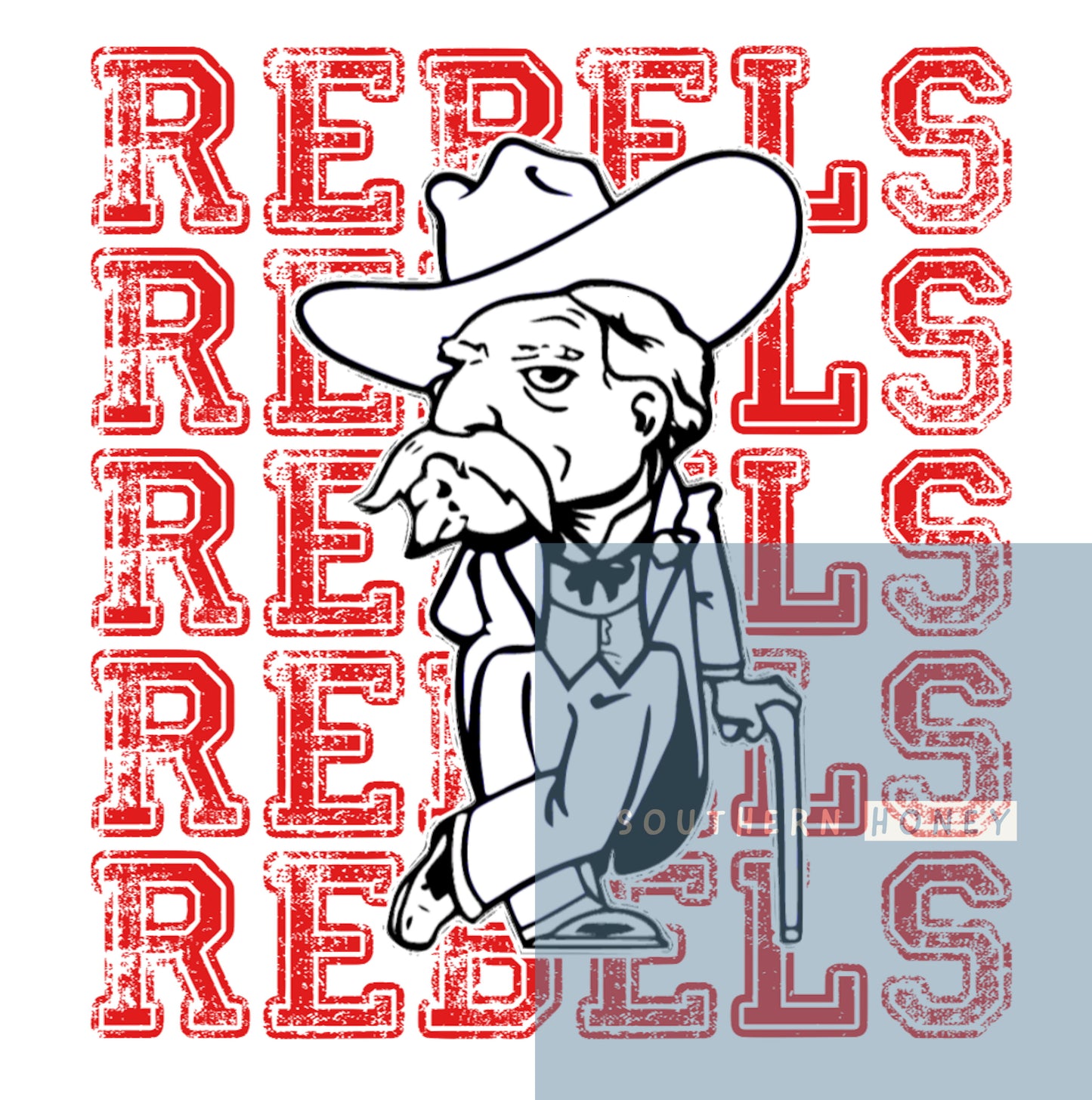 Rebels Red Block x5 Col Reb