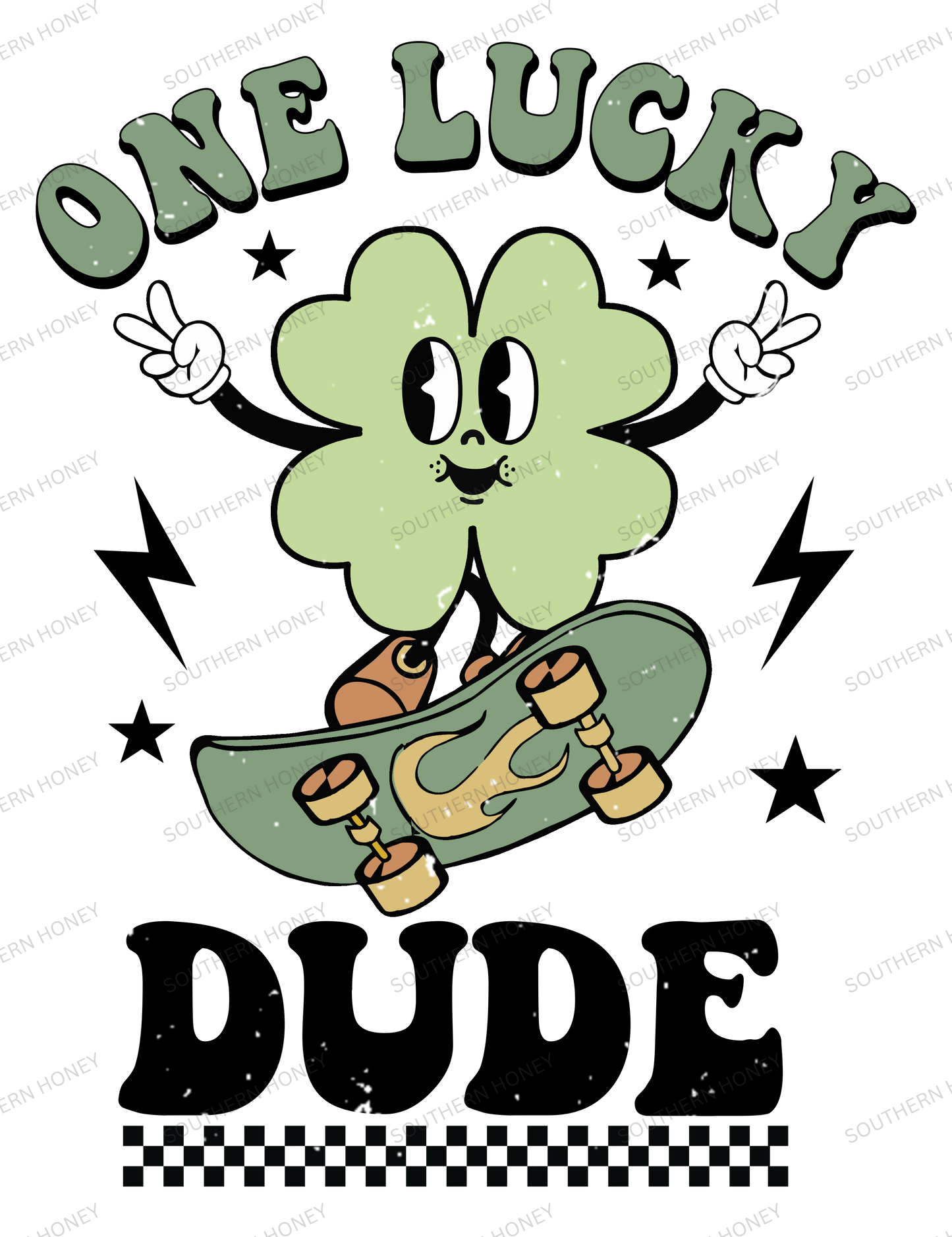 St. Patrick's Day One lucky Dude Distressed