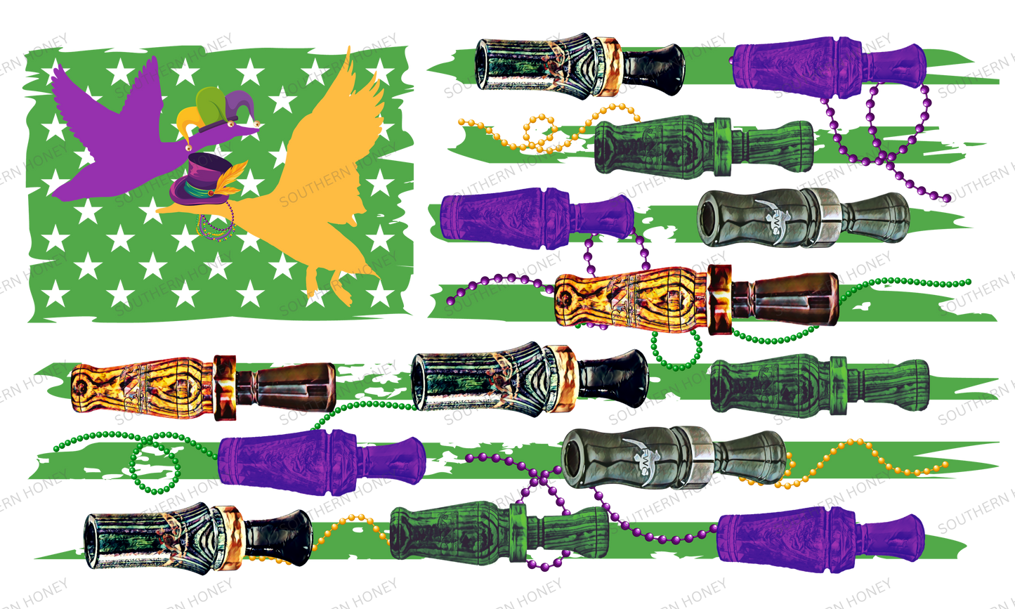 Mardi Gras Duck Call Flag