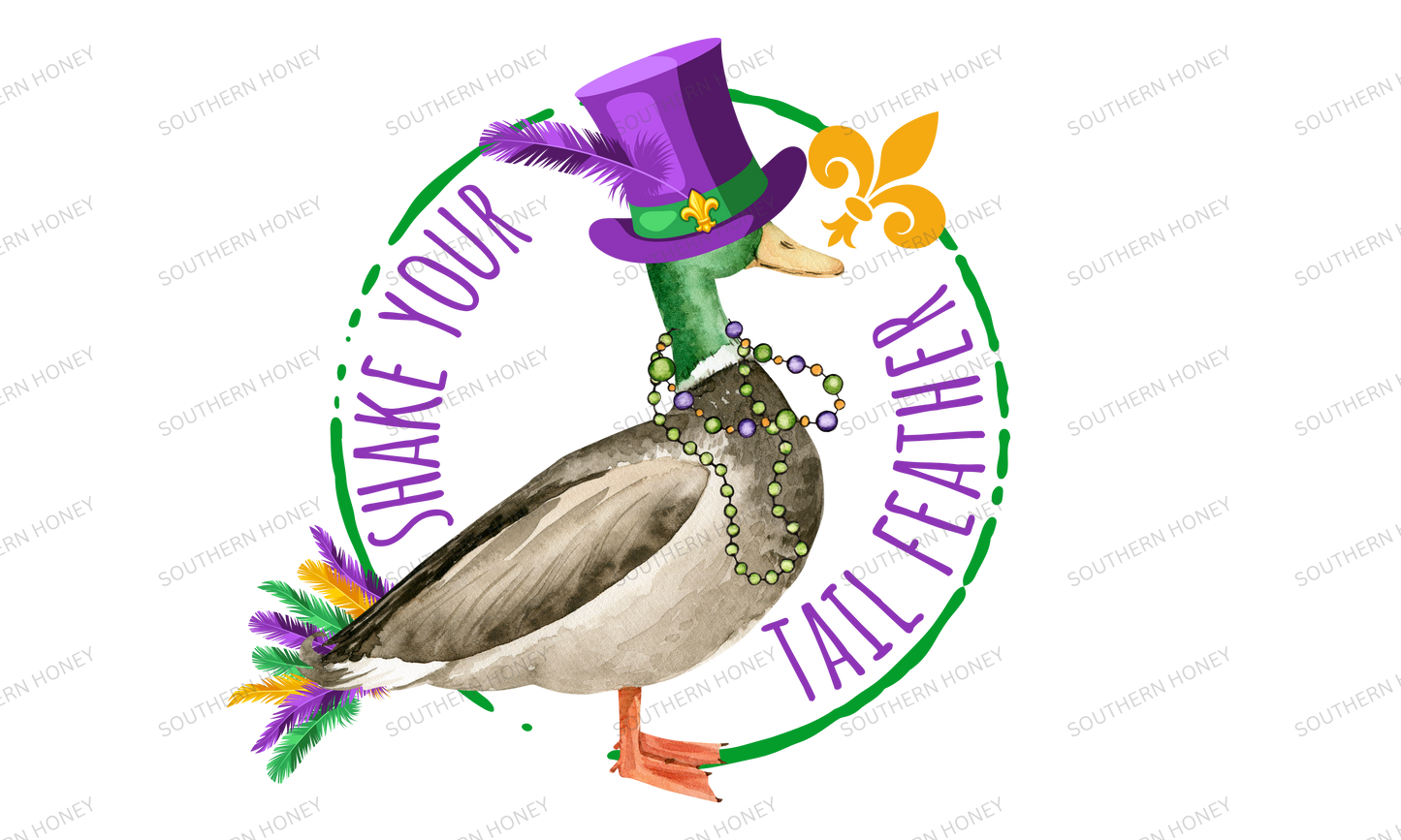 Mardi Gras Shake Your Tail Feathers