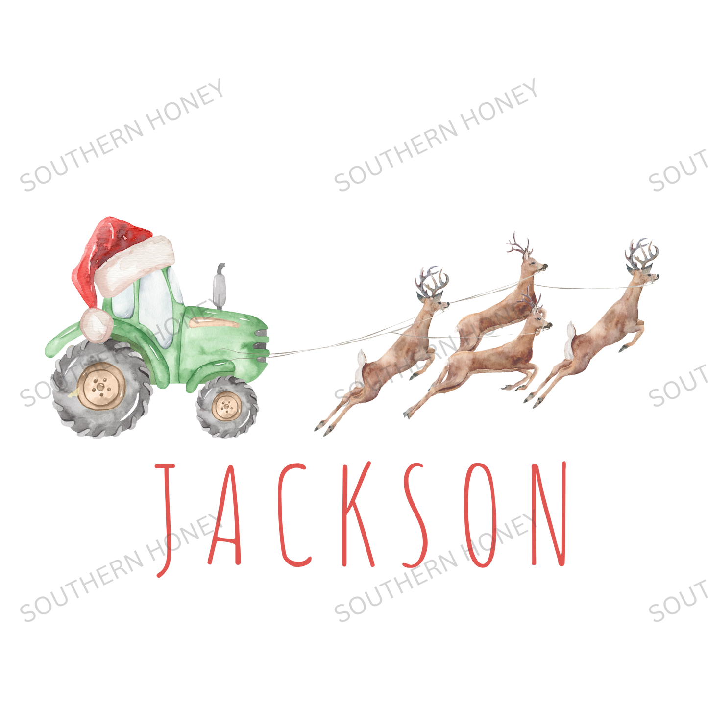 Christmas Childrens Santa Deer with name