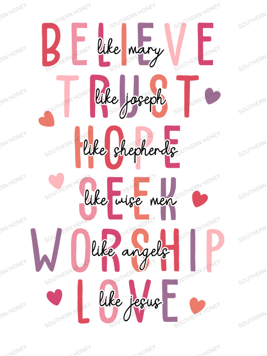 Valentine Believe like Mary