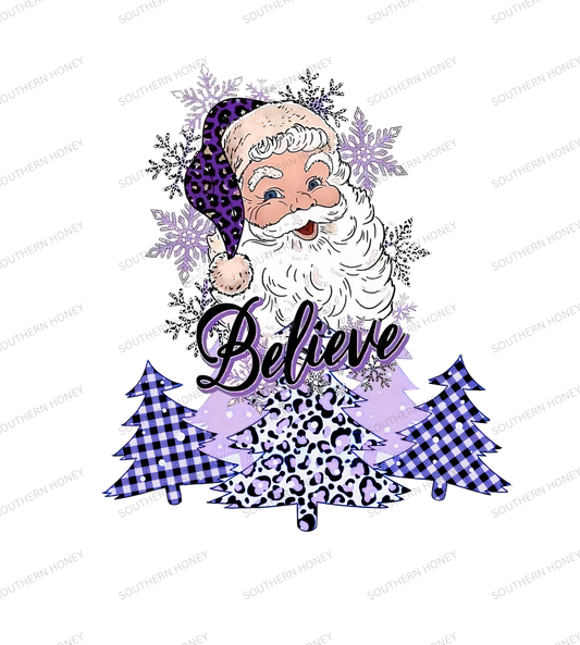 Christmas - Believe Purple