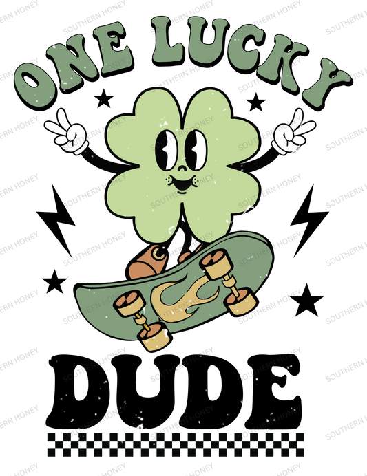 St. Patrick's Day One lucky Dude Distressed