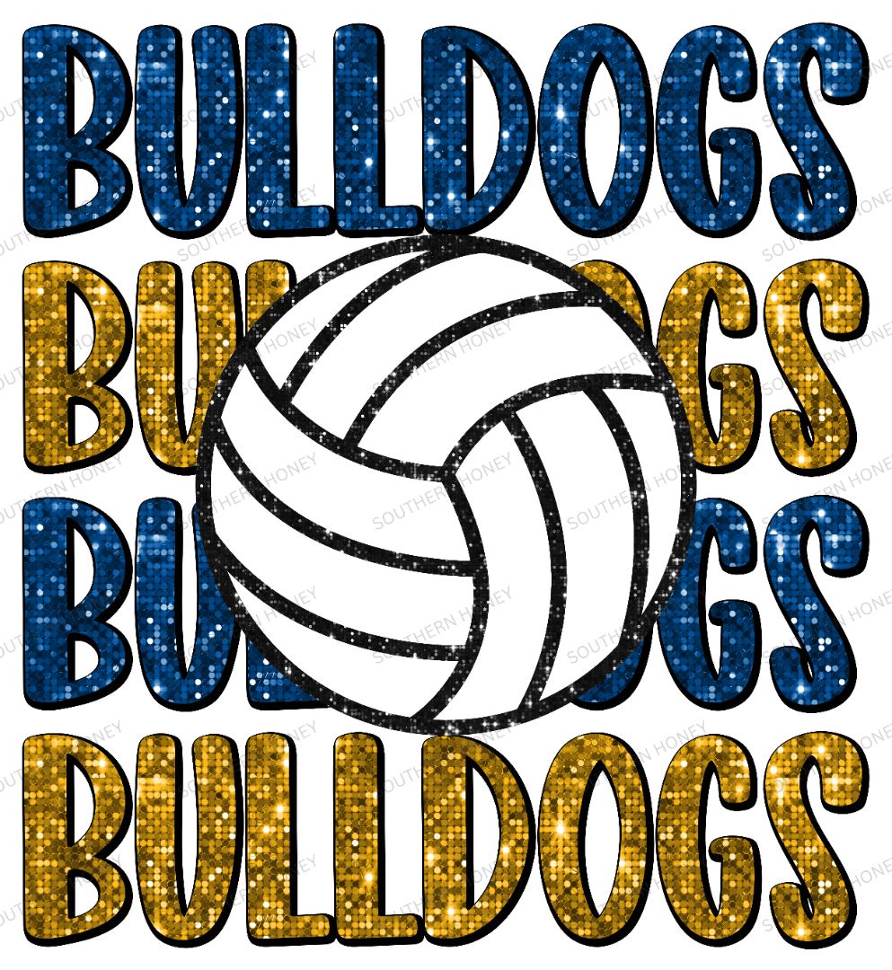 Bulldogs Vollyball Glitter