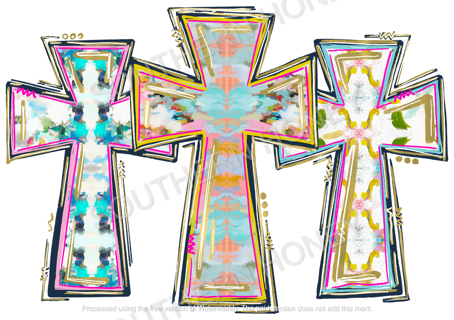 Jesus Easter Cross trio