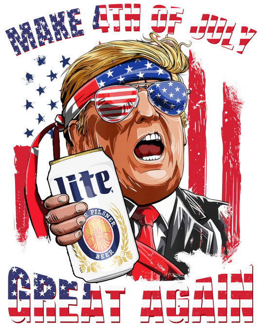 Trendy Make 4th of July Great again Miller Lite