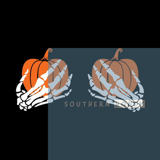 Fall Skeleton Pumpkins
