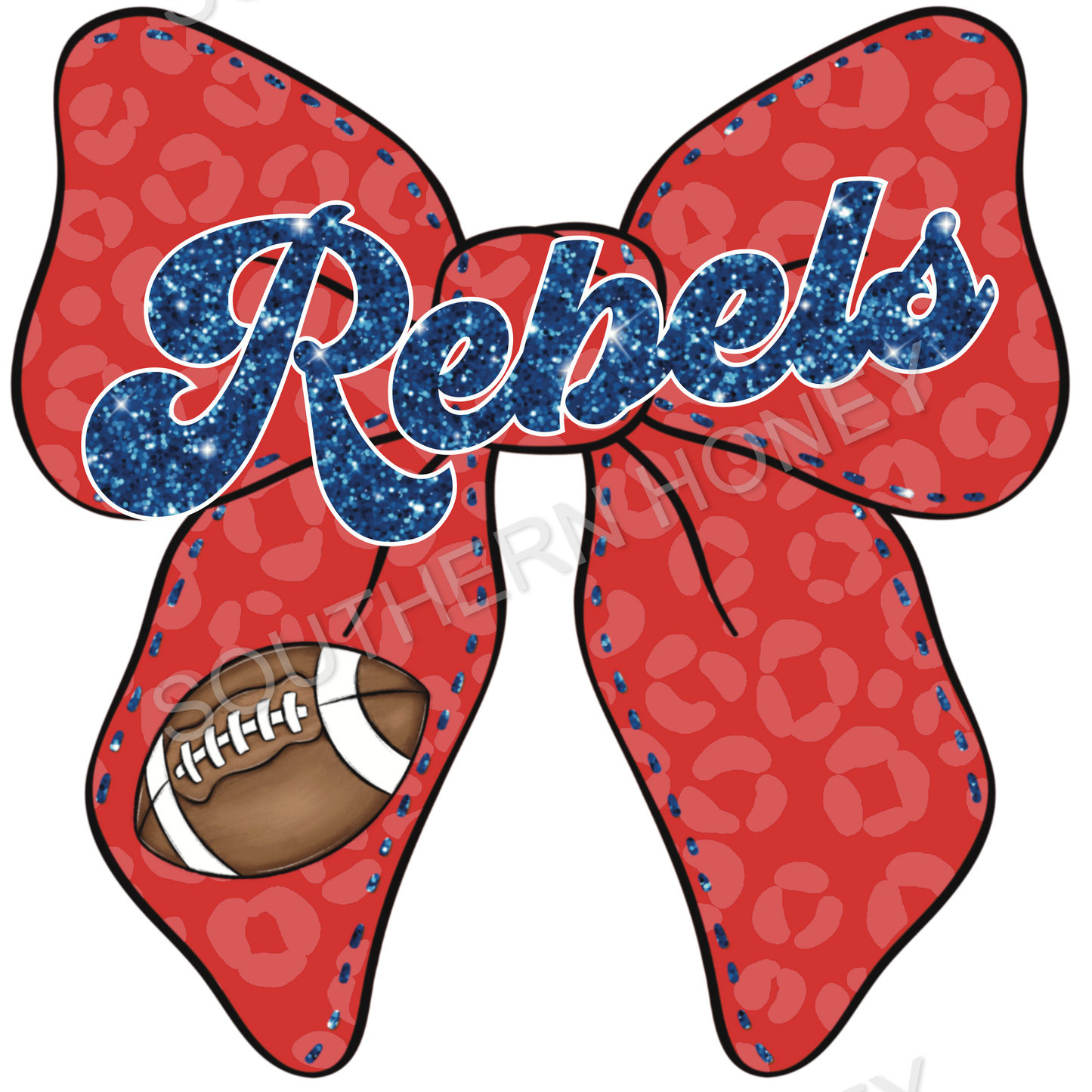 Rebels Football Bow