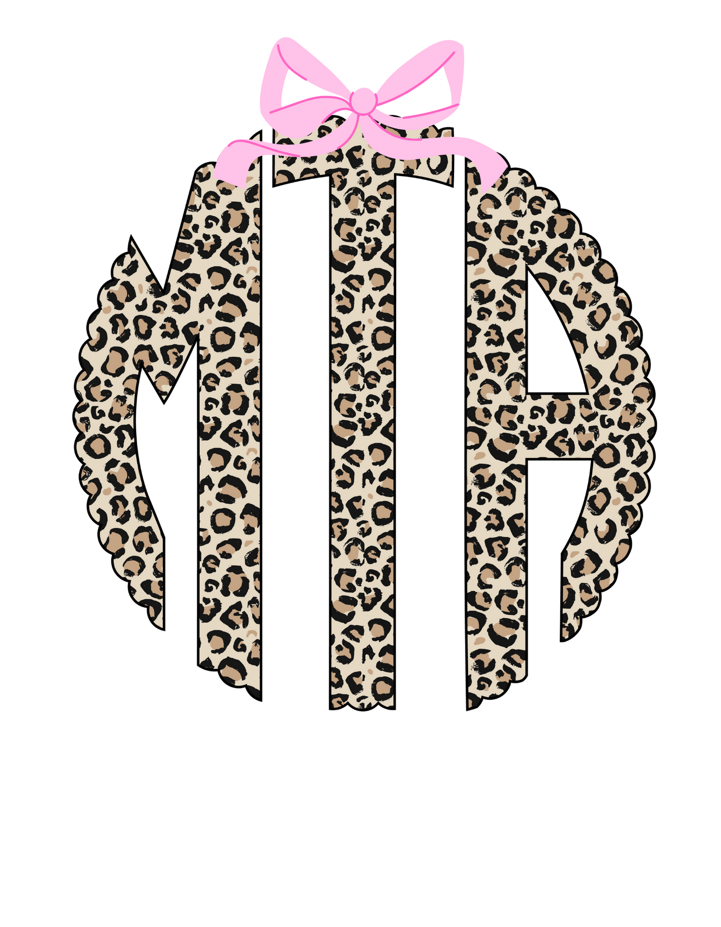 Trending Leaopard Print Monogram
