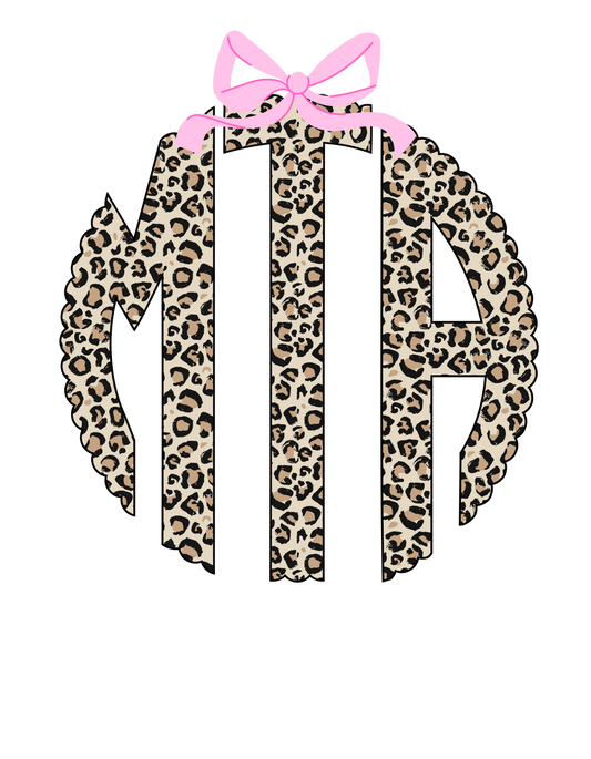 Trending Leaopard Print Monogram