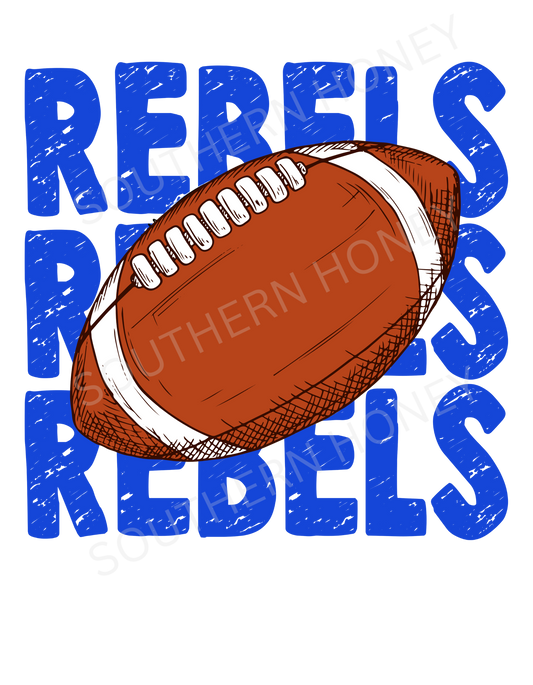Rebels Football Stack Blue