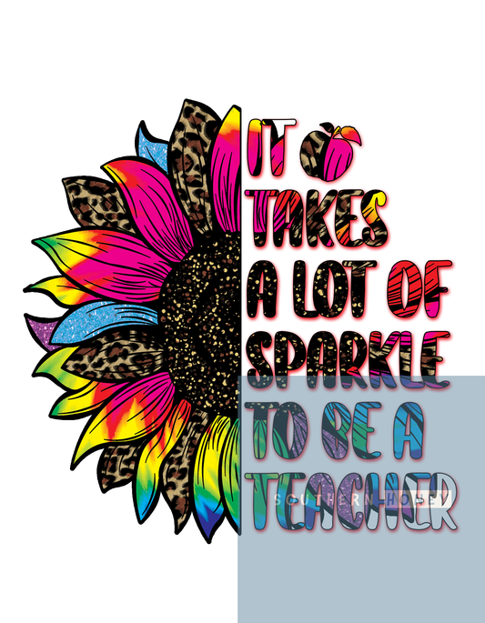Teacher Flower Sparkle