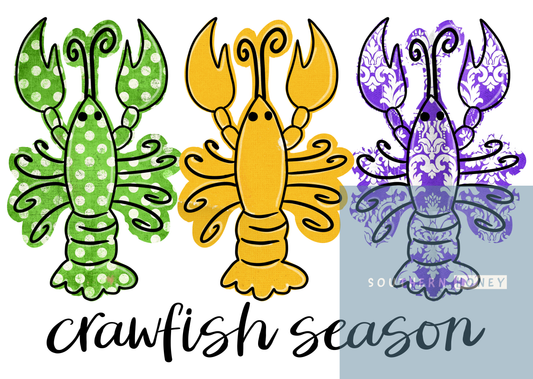 Trendy Mardi Gras Crawfish Season