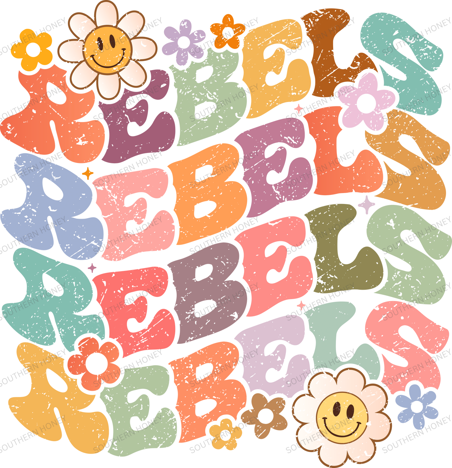 Rebels Floral Distressed