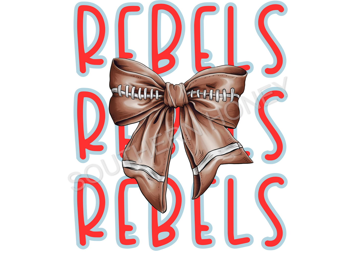 Rebels Football Bow