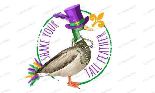 Mardi Gras Shake Your Tail Feathers