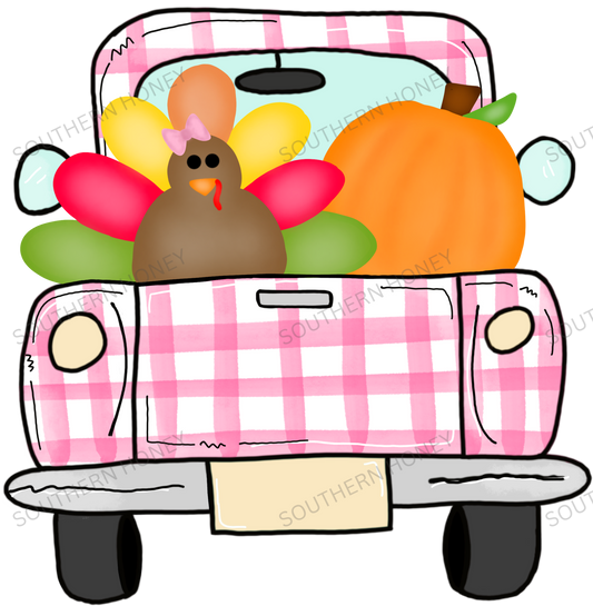 Thanksgiving Childrens Turky Pink Truck