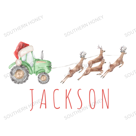 Christmas Childrens Santa Deer with name