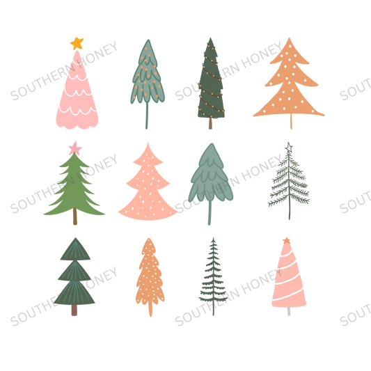 Christmas - Pink Christmas Trees